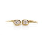 Cubic zirconia and 9ct yellow gold earrings