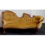 Victorian rococo style spoon back sofa