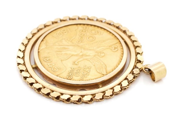 Mexican 50 Pesos gold coin pendant - Image 3 of 4