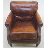 Leather arm chair