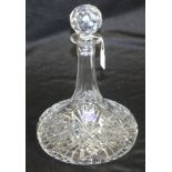 Royal Doulton cut crystal ships decanter