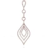 Diamond set 18ct white gold swinging pendant