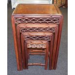 Old Chinese nest of four occasional tables