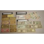 Collection of WWII era banknotes