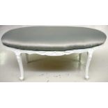 French style oval ottoman stool