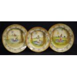 Three Royal Doulton 'Bluebell Gatherers' plates