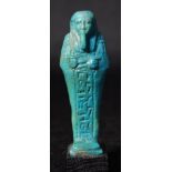 Egyptian shabti on stand