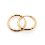 9ct rose gold hoop earrings