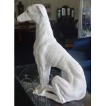 Good ceramic seated Greyhound figure