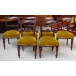 Set of 6 Edwardian balloon back chairs