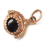 Antique 9carat gold spinner fob pendant