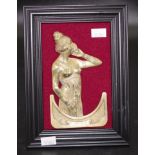 Art Nouveau brass portrait figure