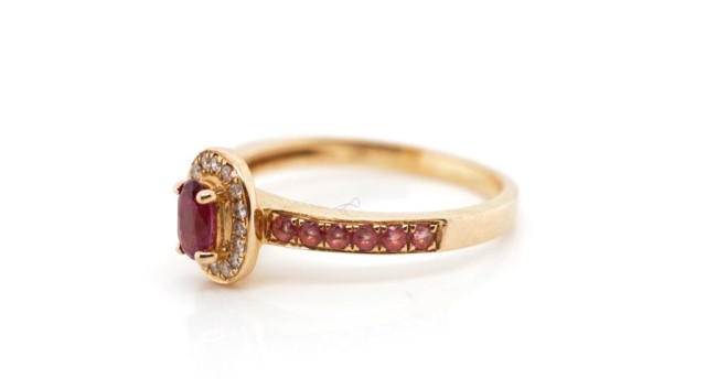 Tourmaline and diamond set 18ct rose gold ring - Image 3 of 4