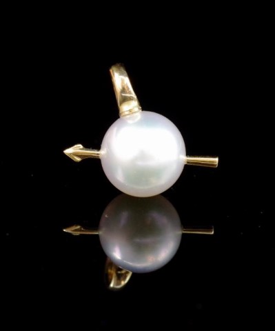 12mm Paspaley pearl and 18ct yellow gold pendant - Image 2 of 4