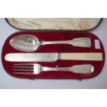 Antique sterling silver christening set