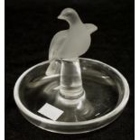 Lalique crystal "Charis" bird ring dish