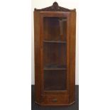 Walnut corner cupboard