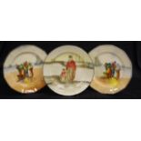 Three Royal Doulton 'Fisherfolk Brittany' plates