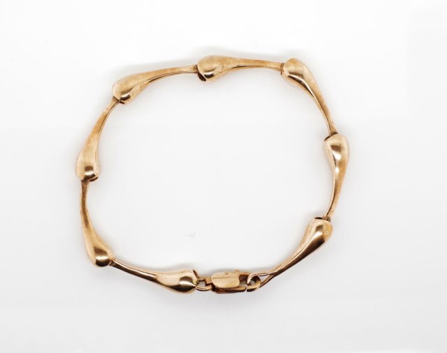 Modernist 9ct rose gold bracelet - Image 4 of 4