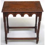 1920's oak hall table