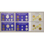 Six Australian pre-decimal coin packs