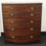 Georgian mahogany bow front chest of drawers