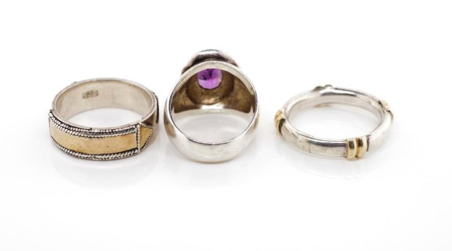 Three silver rings - Image 2 of 2