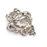 Art Nouveau silver brooch