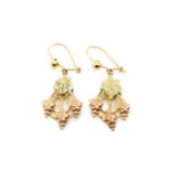 Rose and yellow gold earrings