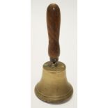 Antique brass hand bell