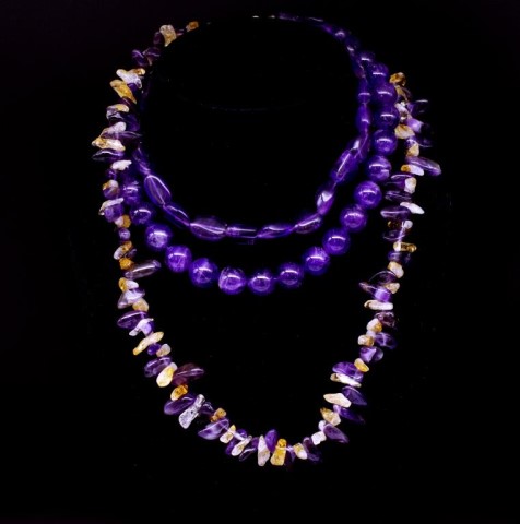 Eight gemstone beaded necklaces - Image 3 of 4