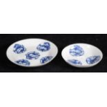 Two antique Chinese late Qing porcelain dishes