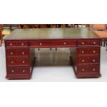 19th century mahogany partner's desk