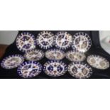 Twelve K&A porcelain "Imari" display plates