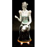 Hollohaza Hungarian seated lady figurine