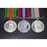 Three WWII service medals