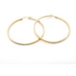 Two tone 9ct gold hoop earrings