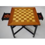 Fold away chess table