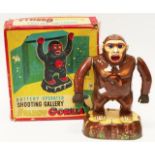 1950's Roaring Gorilla shooting gallery tin toy