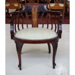 Early 20th century inlaid armchair