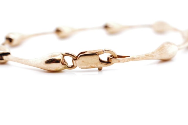 Modernist 9ct rose gold bracelet - Image 3 of 4