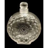 Lalique"Dahlia" frosted crystal perfume bottle