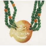 Three strand Jade beaded necklace