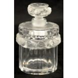 Lalique France Sparrow banded perfume bottle
