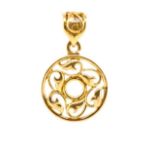 Yellow gold pendant