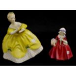 Two Royal Doulton young lady figurines