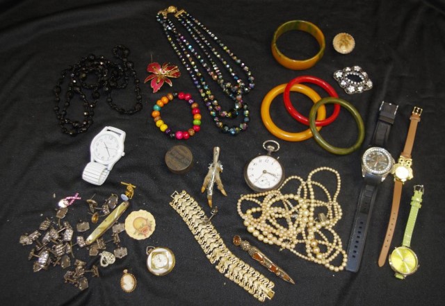 Quantity of various costume jewellery & watches