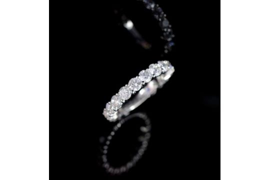 2.00ct Diamond set 18ct white gold eternity ring - Image 1 of 6