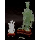 Chinese carved greenstone figure