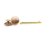 9ct yellow gold stock pin